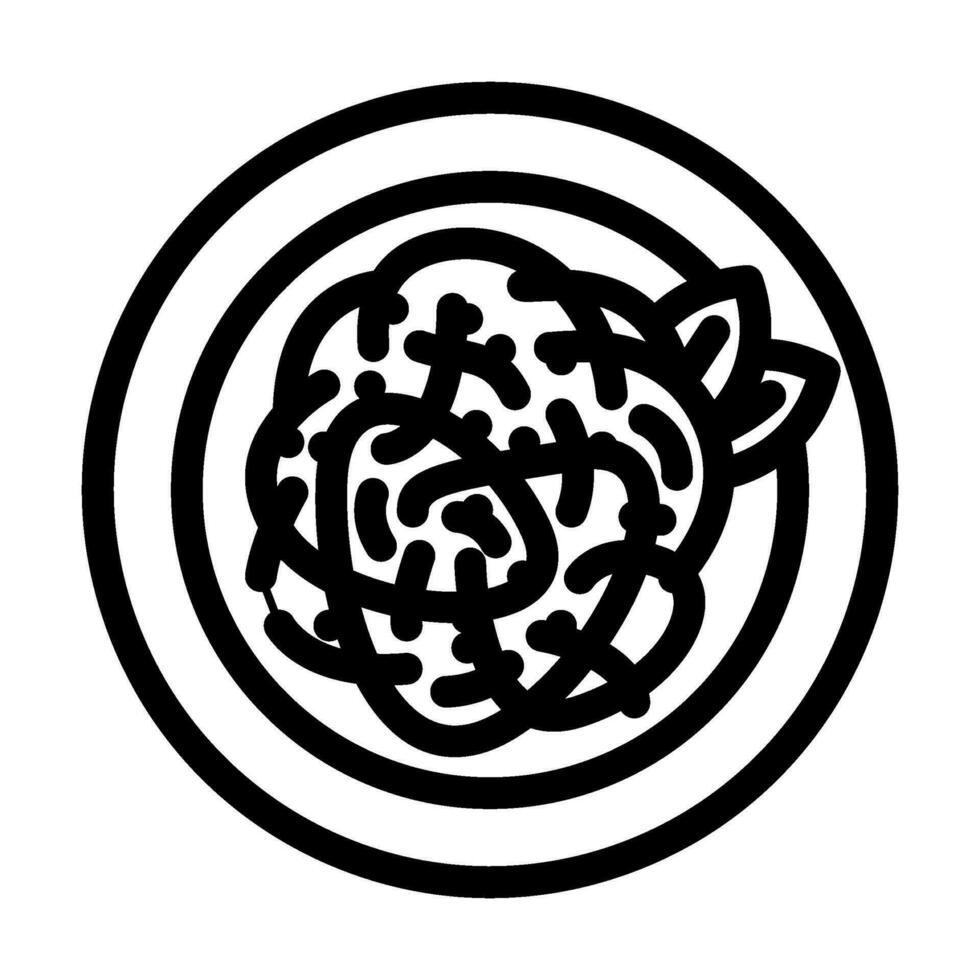 cacio e pepe italian cuisine line icon vector illustration