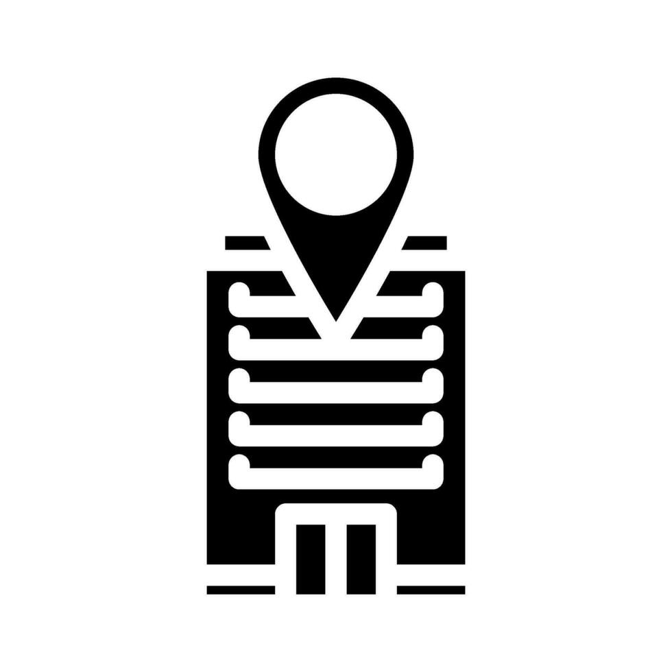 office map location glyph icon vector illustration