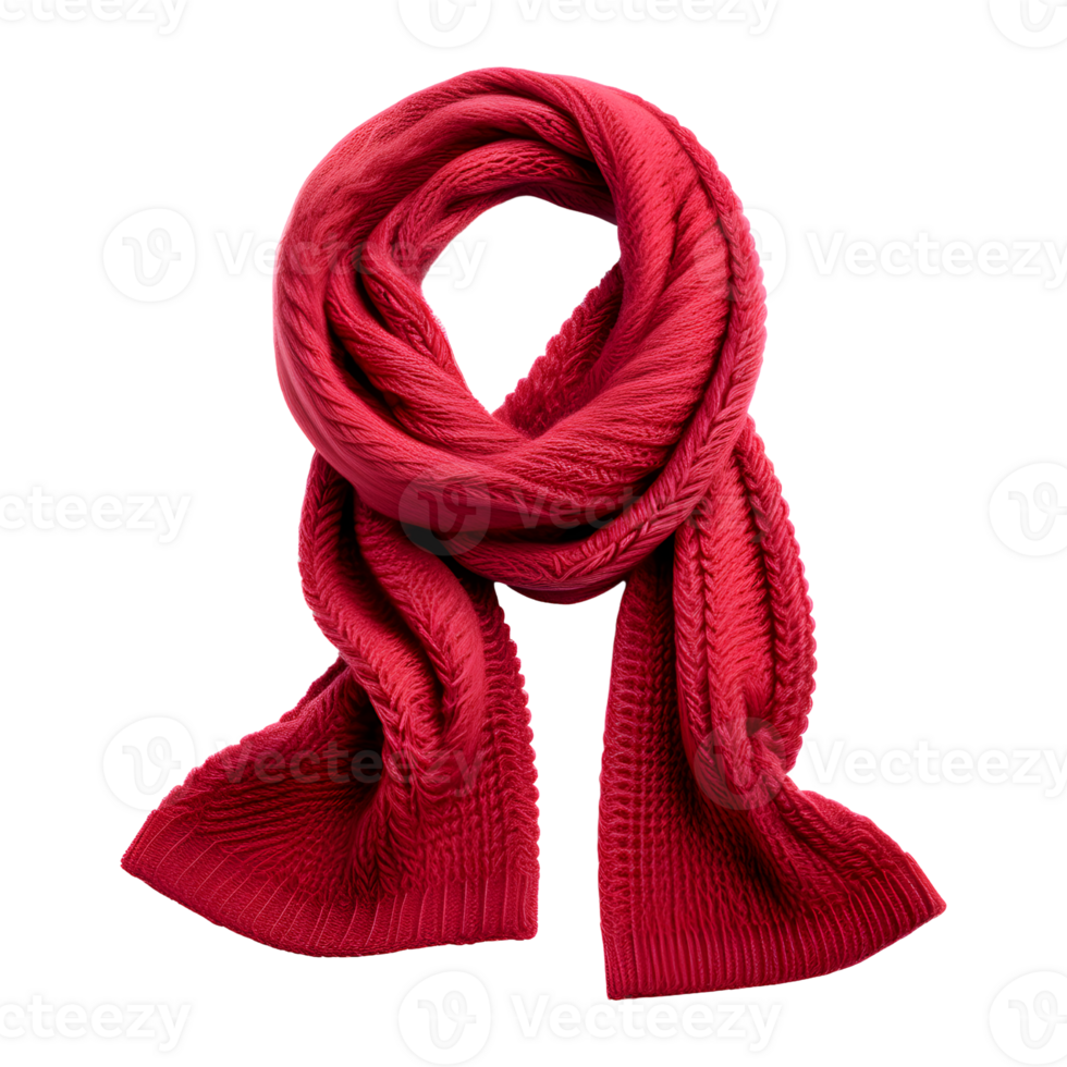 ai genererad röd scarf isolerat på transparent bakgrund png