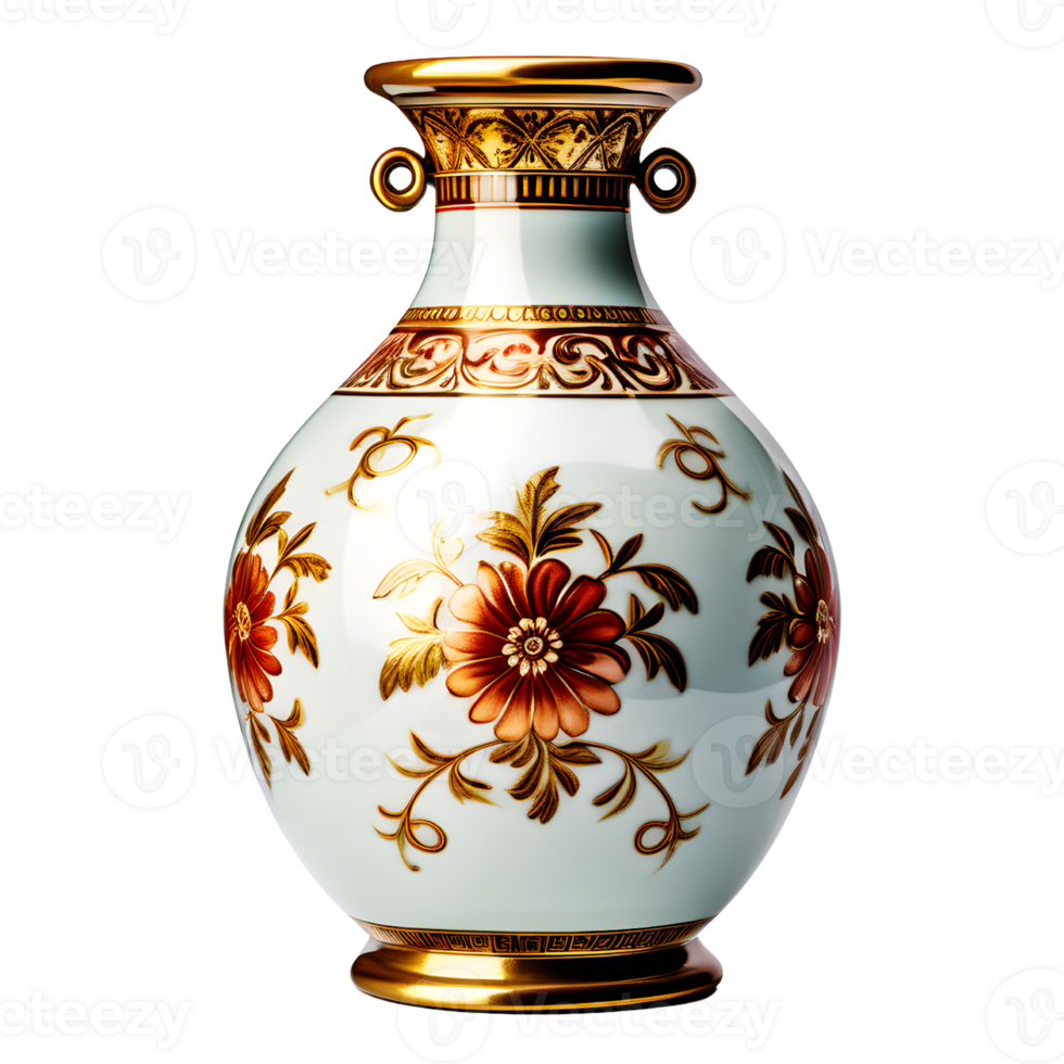 AI generated Antique Vase Isolated on Transparent Background png