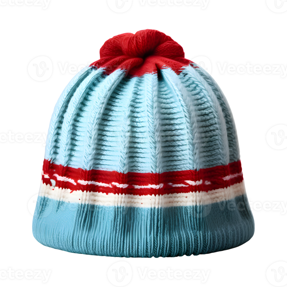 AI generated Winter Knitted Hat Isolated on Transparent Background png