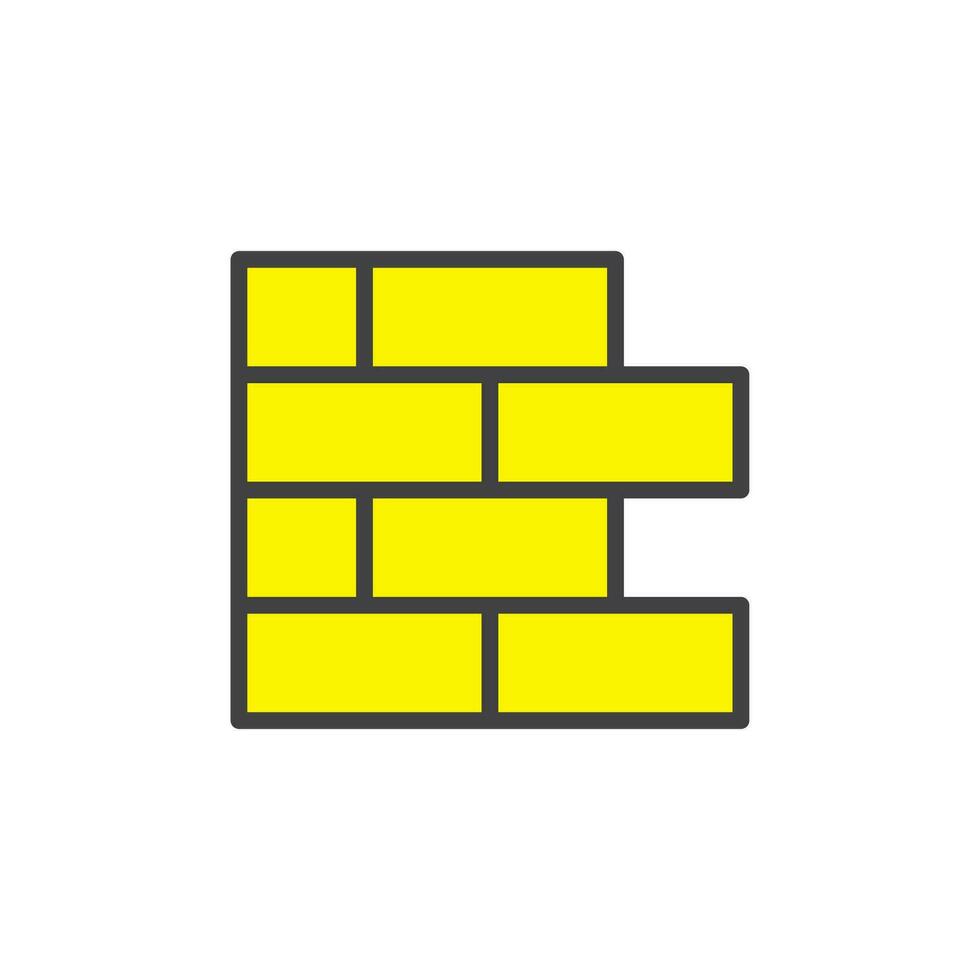 brick work icon. sign for mobile concept and web design. outline vector icon. symbol, logo illustration. vector graphics.