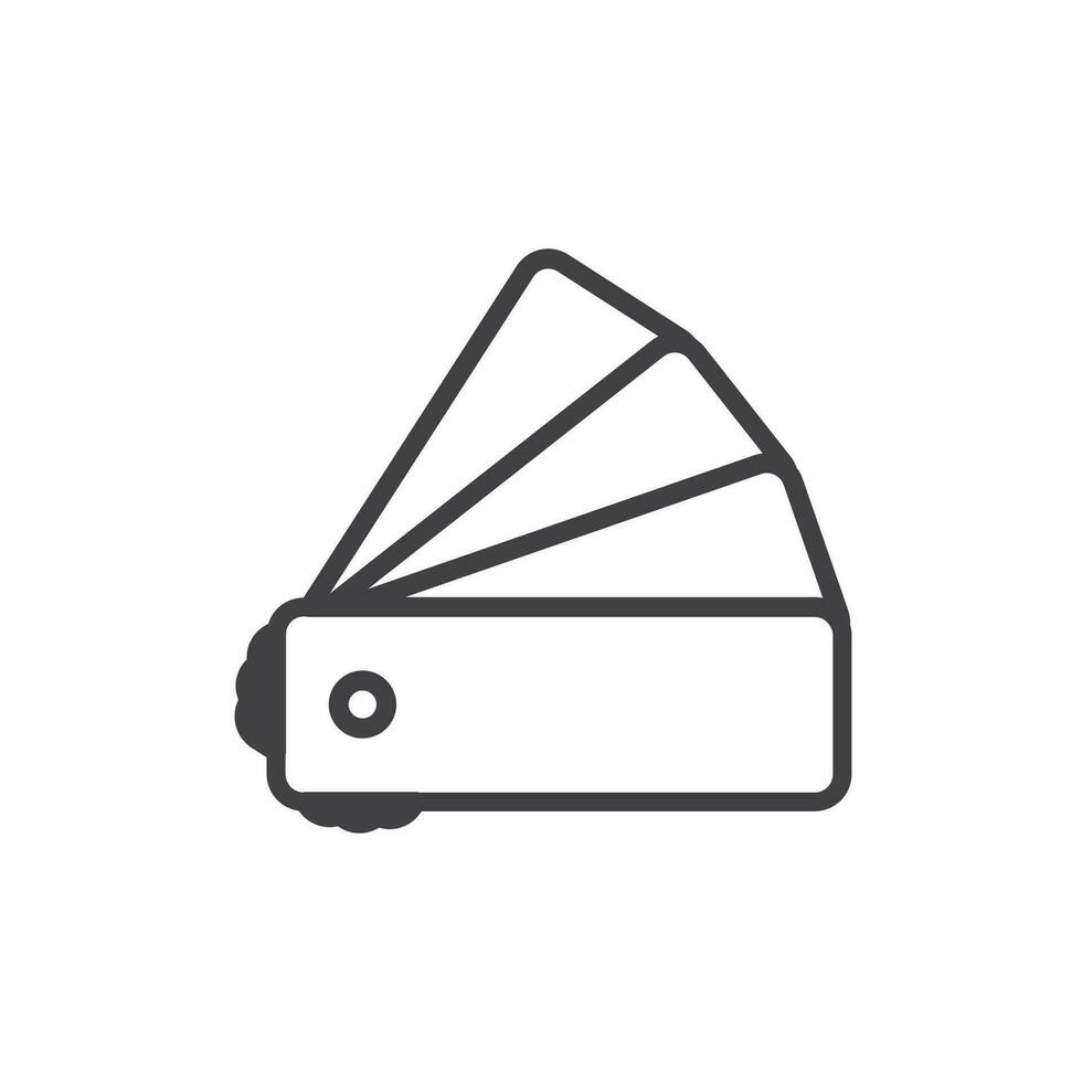 color swatch icon. sign for mobile concept and web design. outline vector icon. symbol, logo illustration. vector graphics.