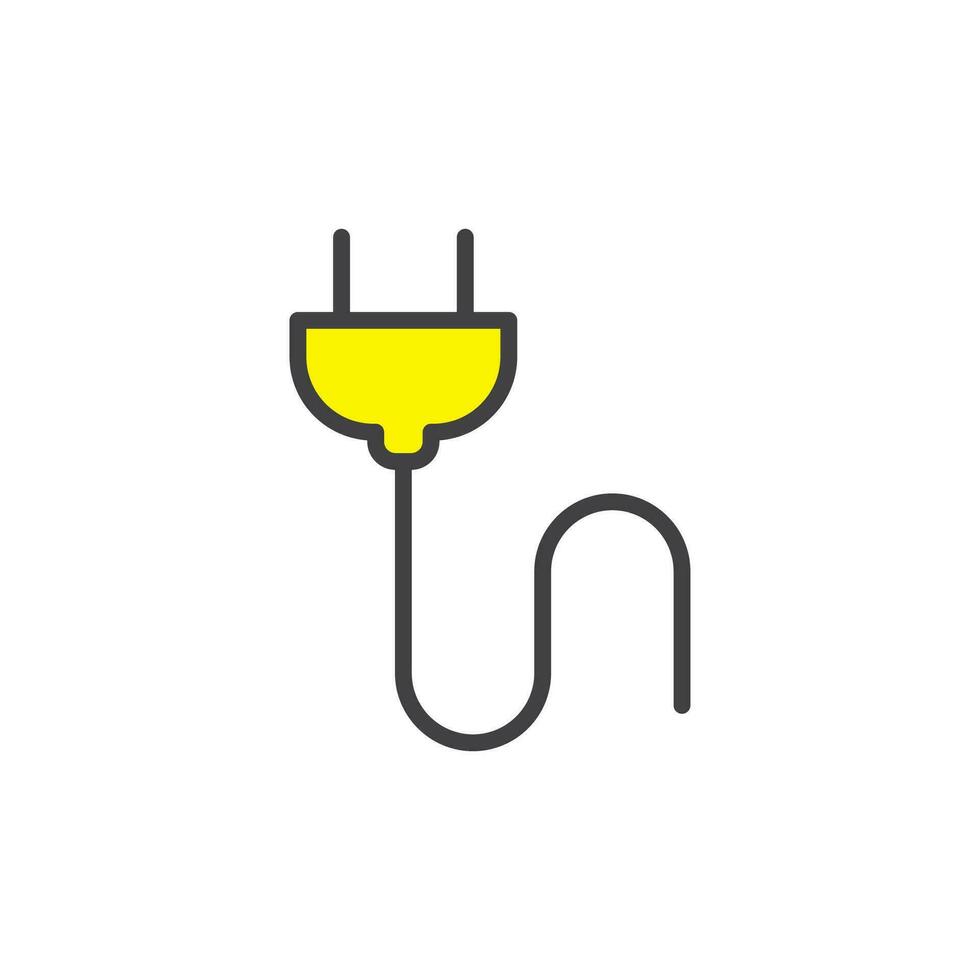 plug icon. sign for mobile concept and web design. outline vector icon. symbol, logo illustration. vector graphics.