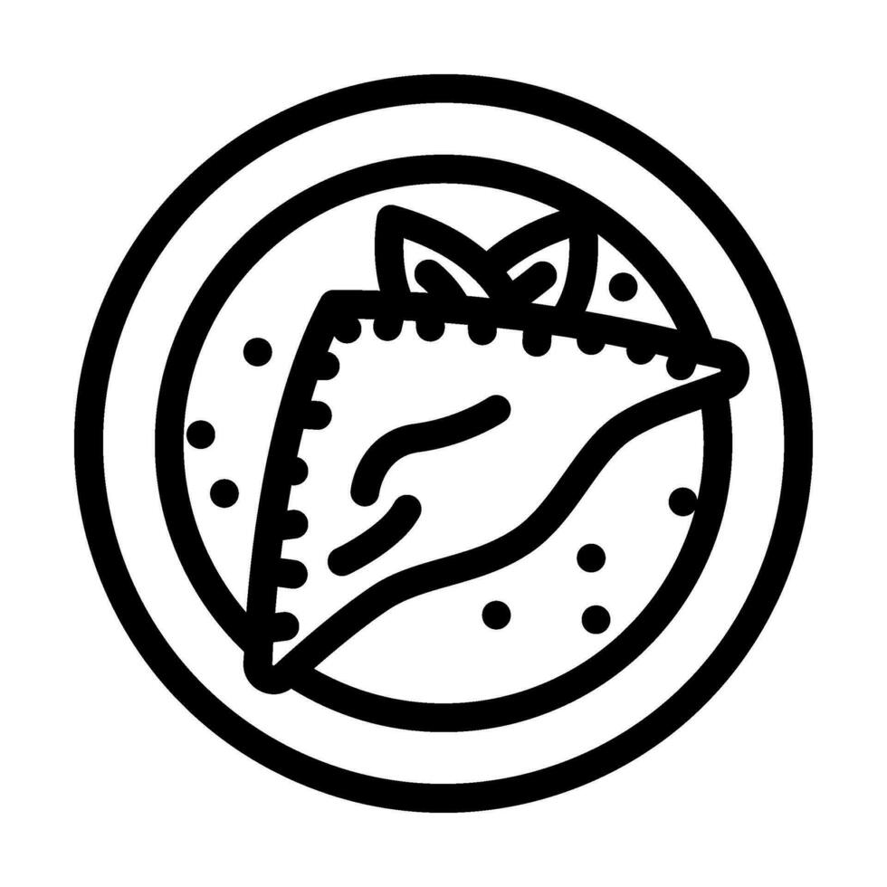 tiropita griego cocina línea icono vector ilustración