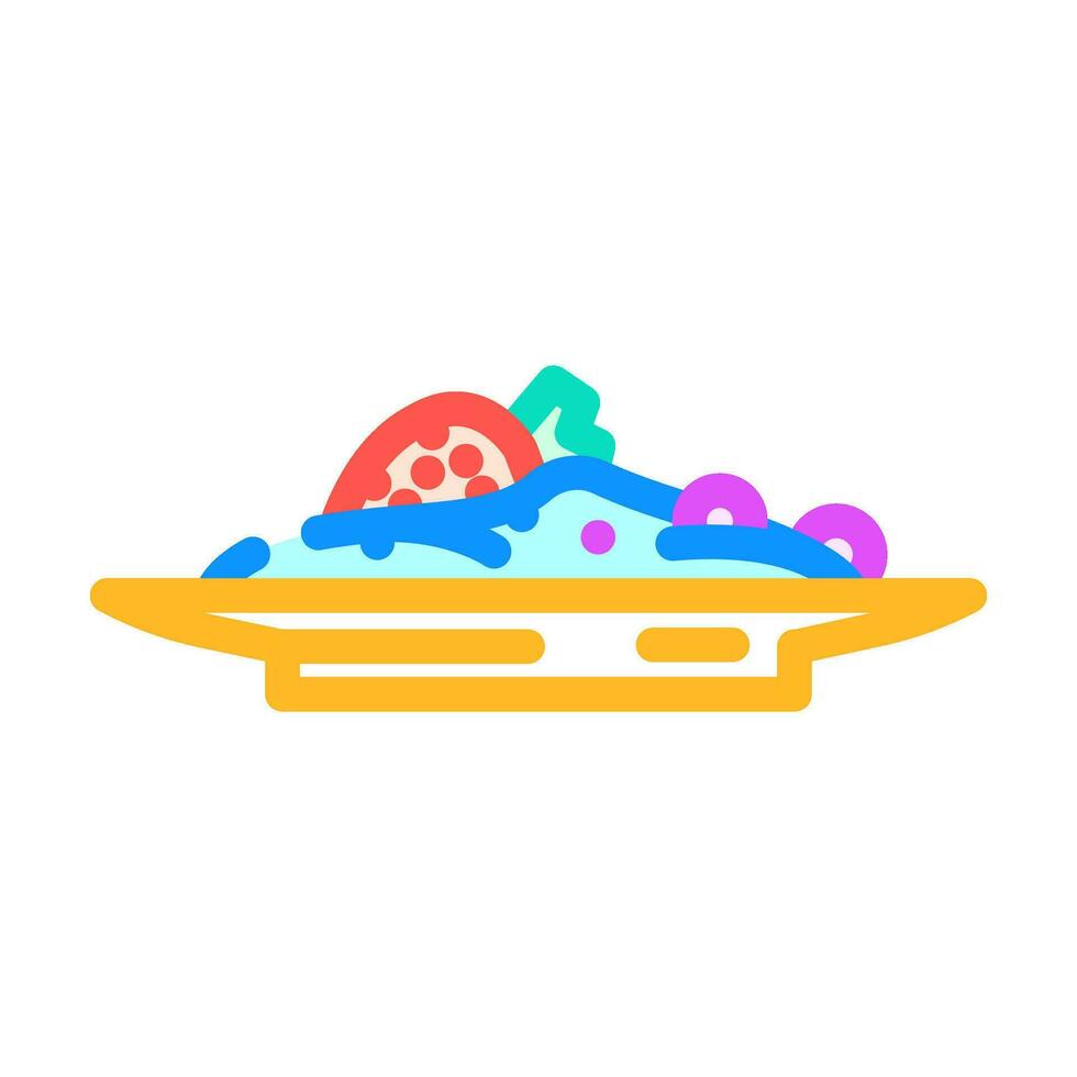 greek yogurt cuisine color icon vector illustration