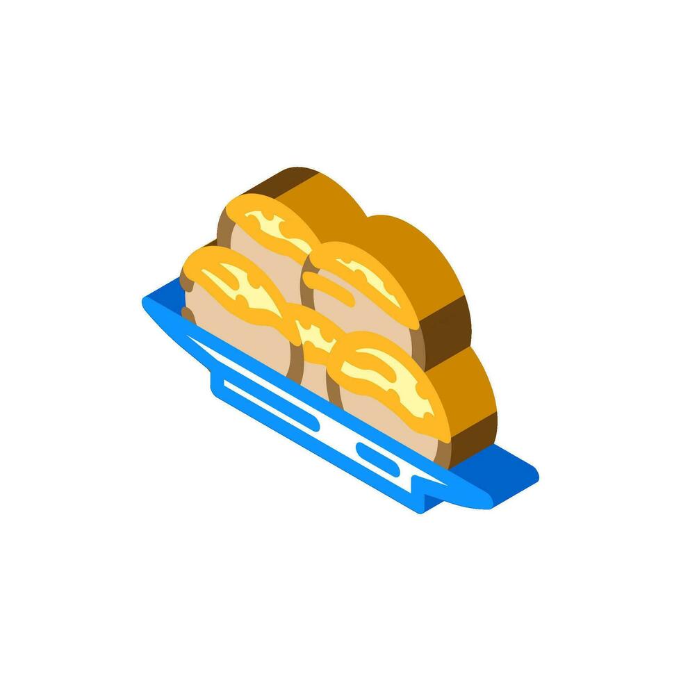 loukoumades greek cuisine isometric icon vector illustration