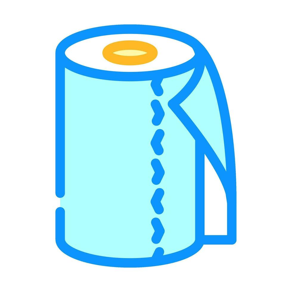 kitchen roll paper towel color icon vector illustration