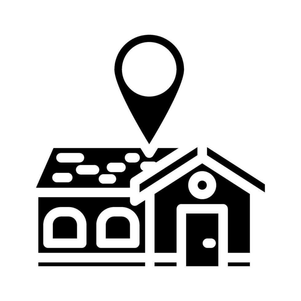 home map location glyph icon vector illustration