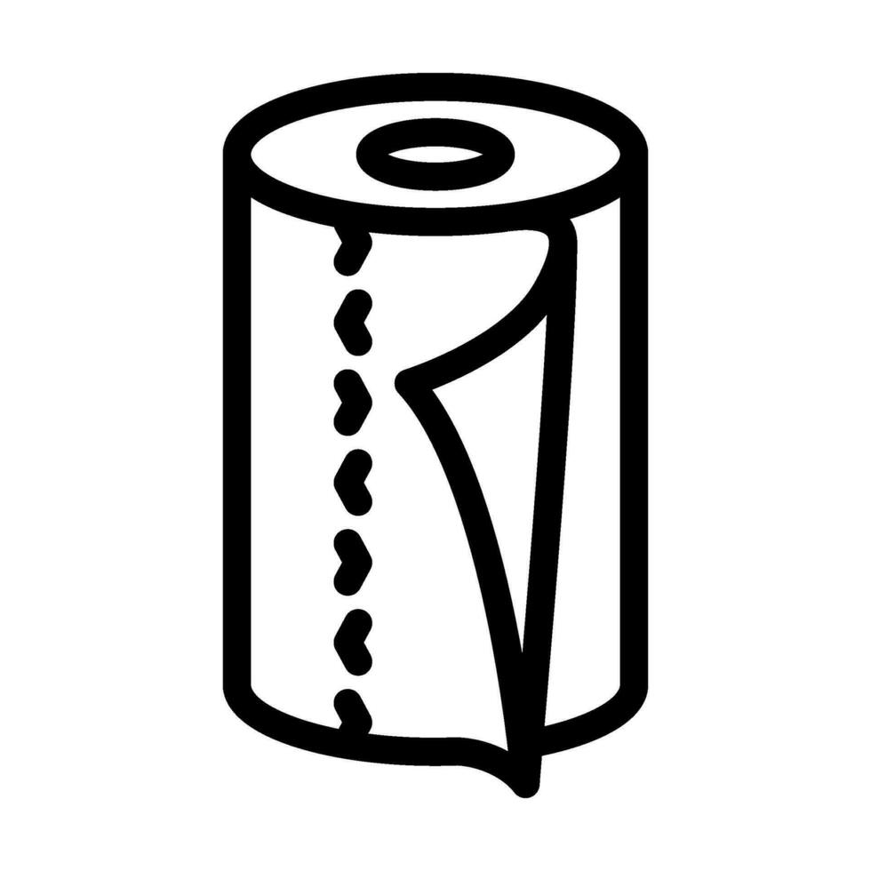 napkin roll paper towel line icon vector illustration