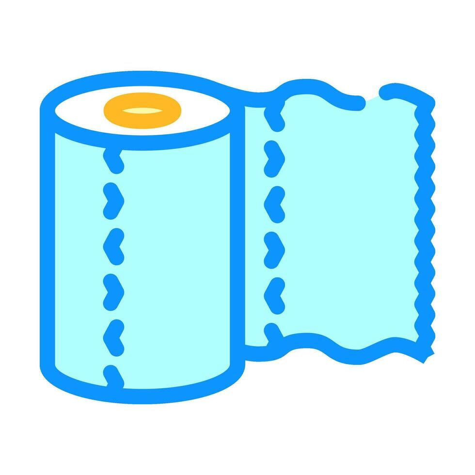 hygiene roll paper towel color icon vector illustration