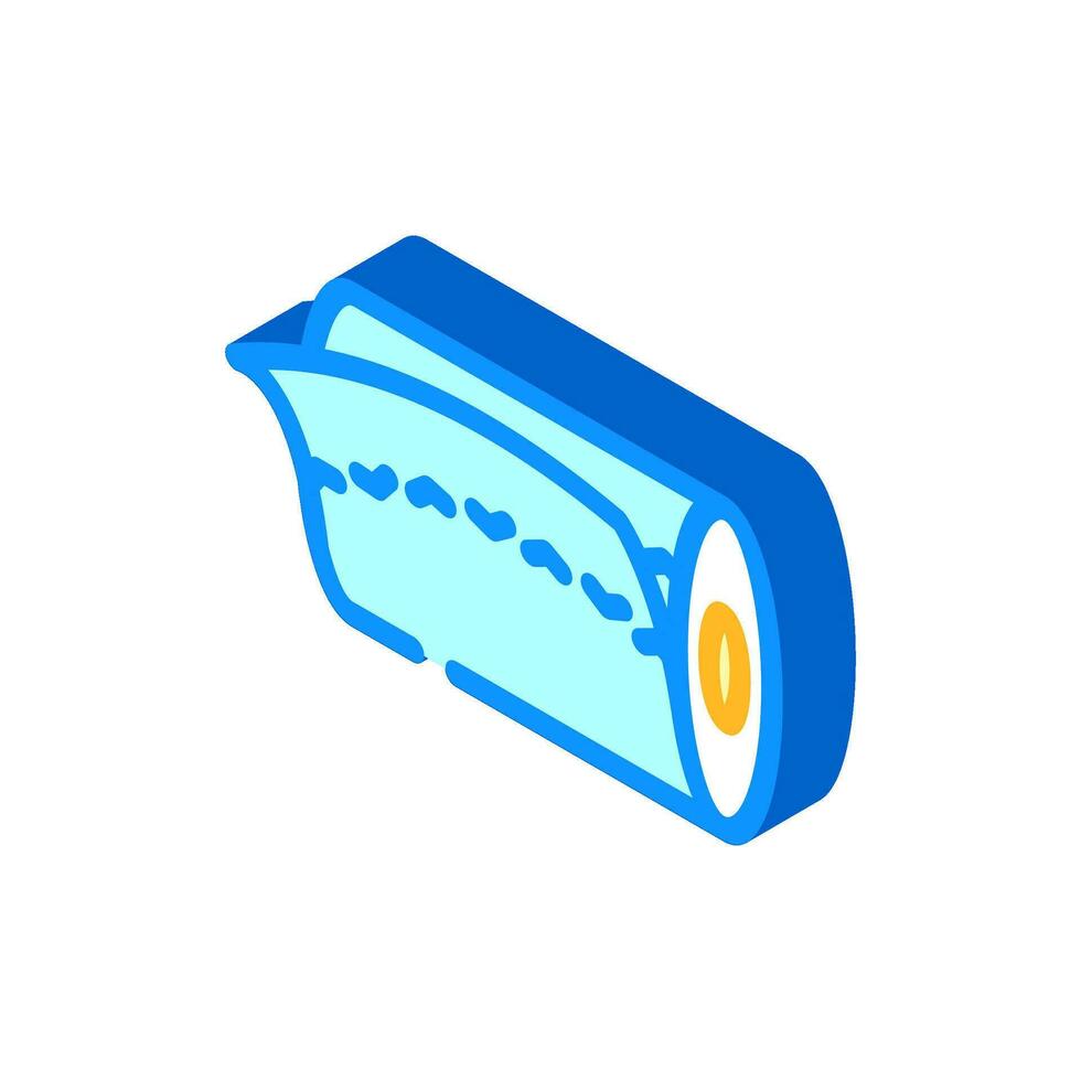 tissue roll paper towel isometric icon vector illustration