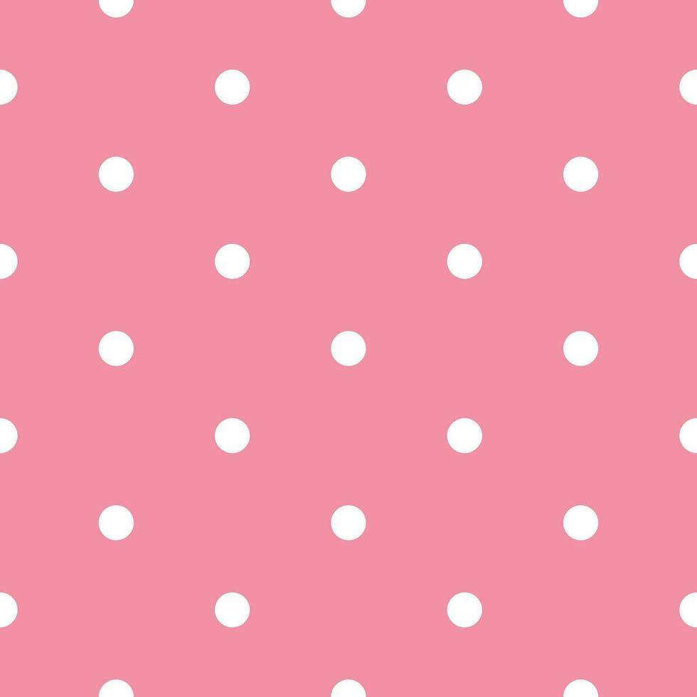 Dots and pink background Seamless Pattern Vector Illustration