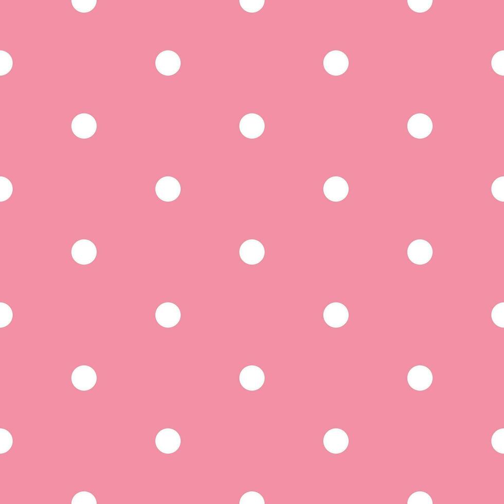 Dots and pink background Seamless Pattern Vector Illustration