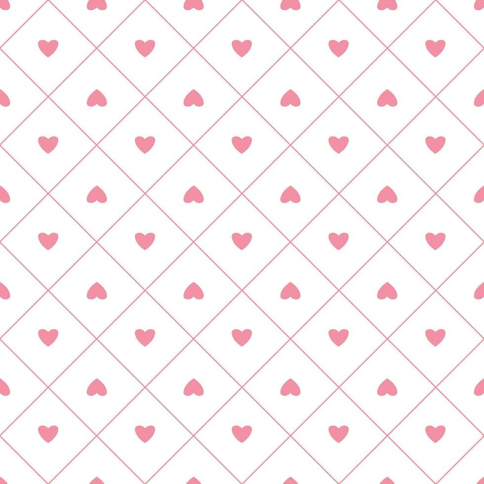 Happy Valentine s Day. Heart Seamless Pattern Vector Illustration