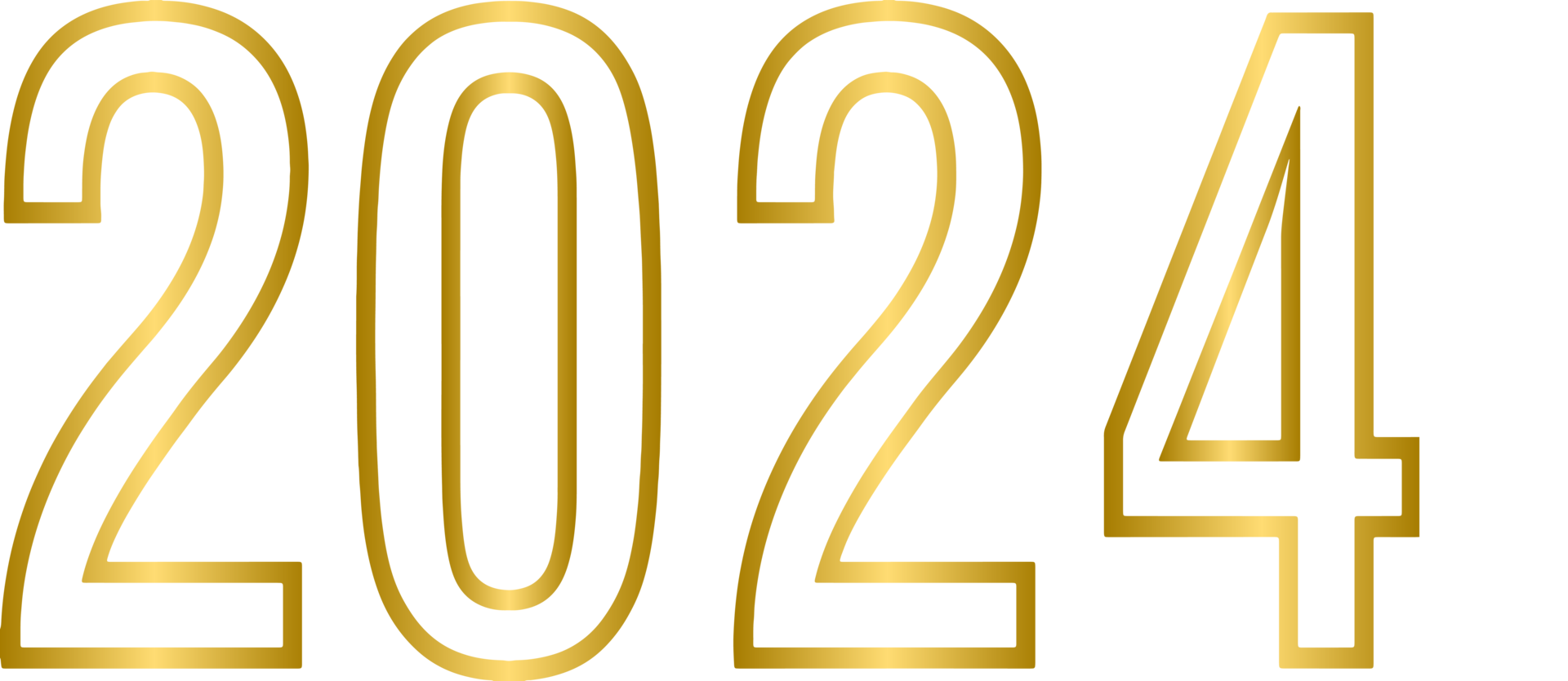 Golden 2024 happy new year, gold 2024 new year 36277549 PNG