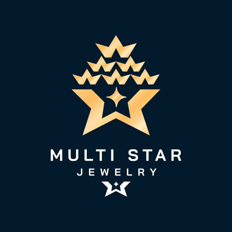Multi Star Premium Logo Brand vector