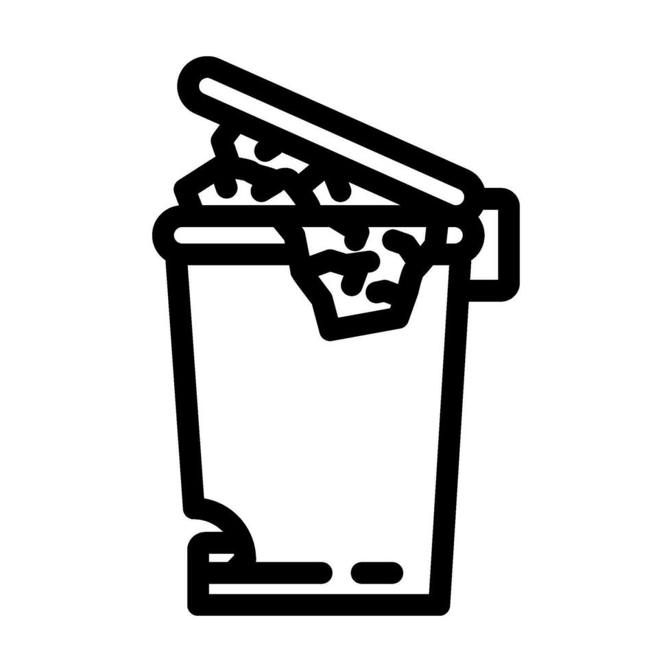 paper towel trash line icon vector illustration