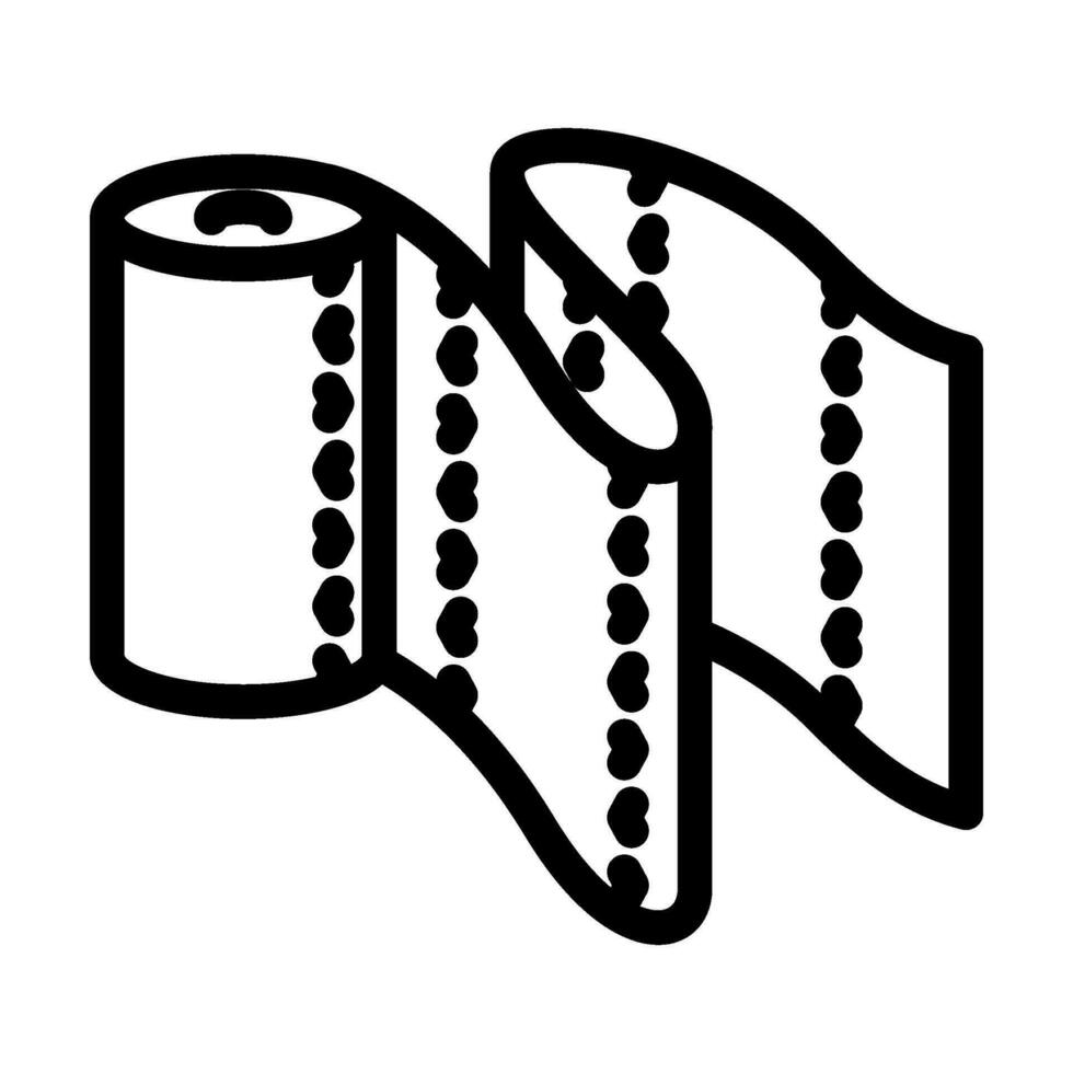 paper towel unrolling line icon vector illustration