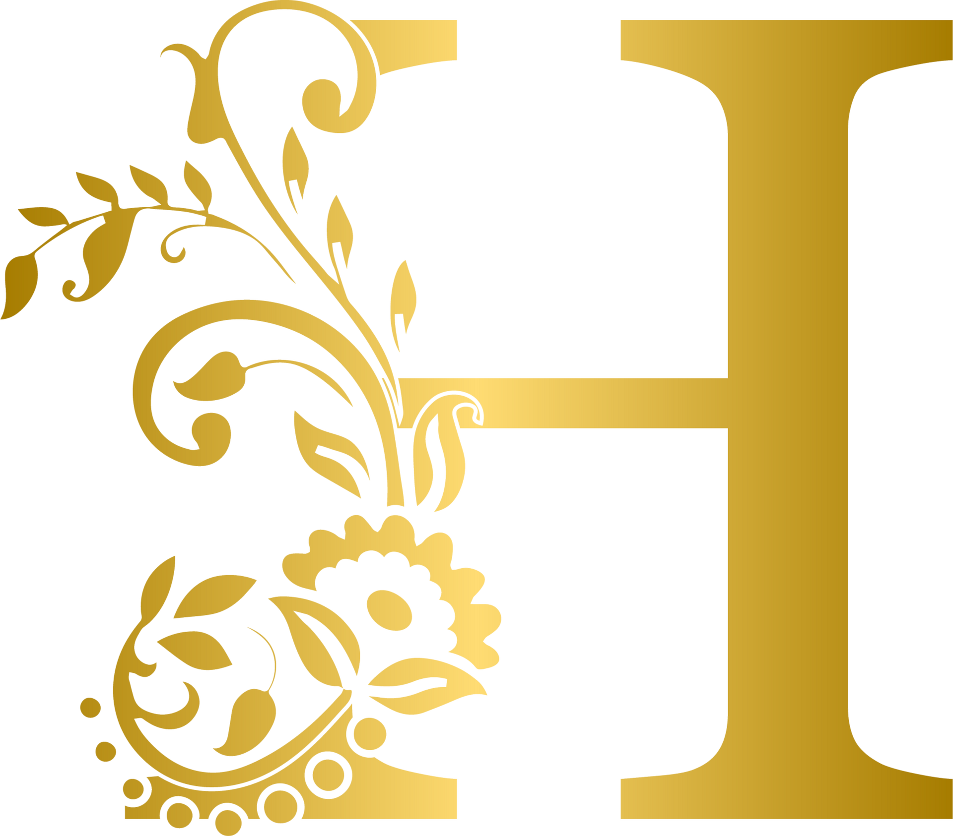 or floral prime luxe h alphabet lettre, d'or h alphabet 36277664 PNG