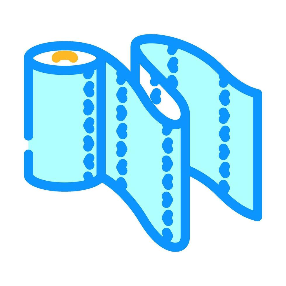 paper towel unrolling color icon vector illustration