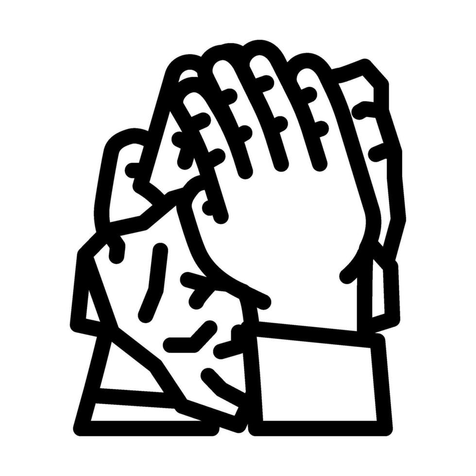 hand wiping with paper towel line icon vector illustration