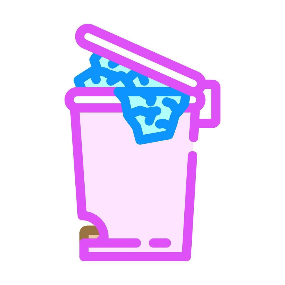 paper towel trash color icon vector illustration