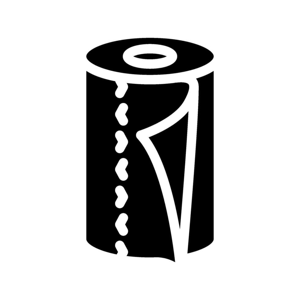 napkin roll paper towel glyph icon vector illustration