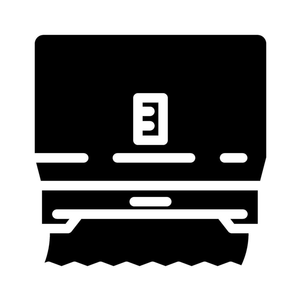 paper towel dispenser glyph icon vector illustration