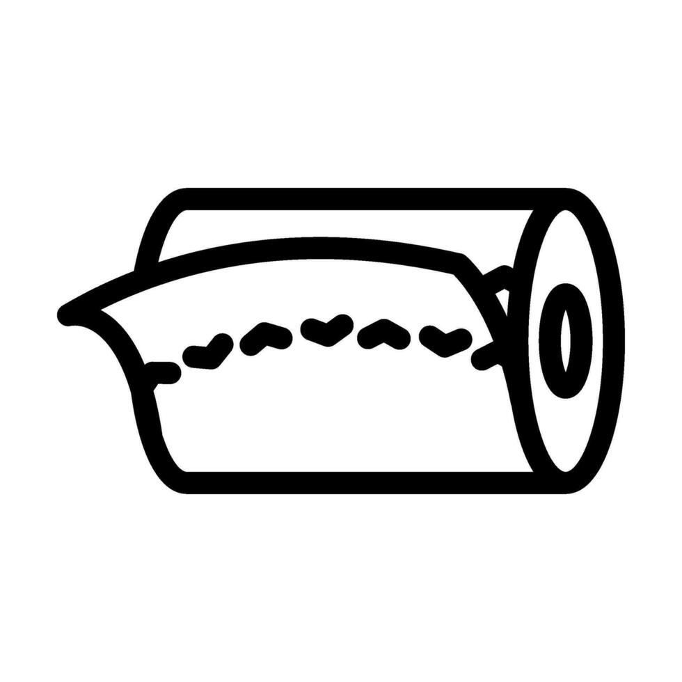 tissue roll paper towel line icon vector illustration