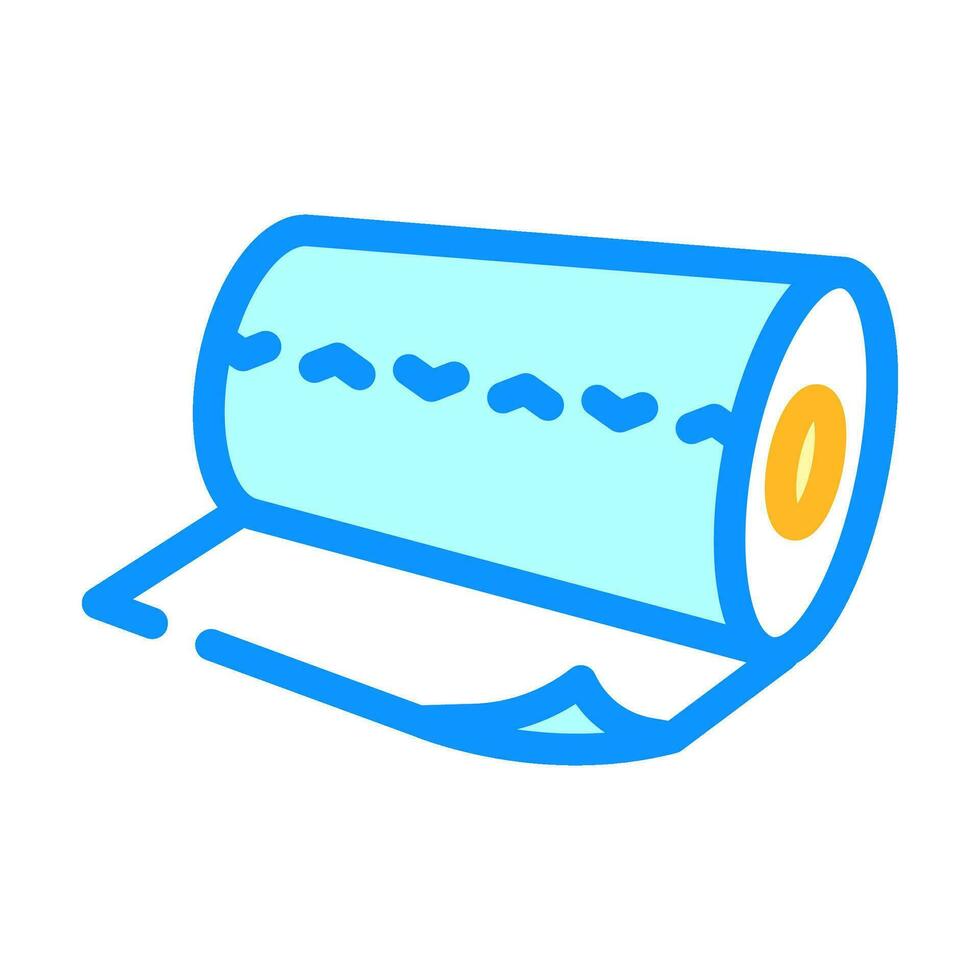 baño rodar papel toalla color icono vector ilustración