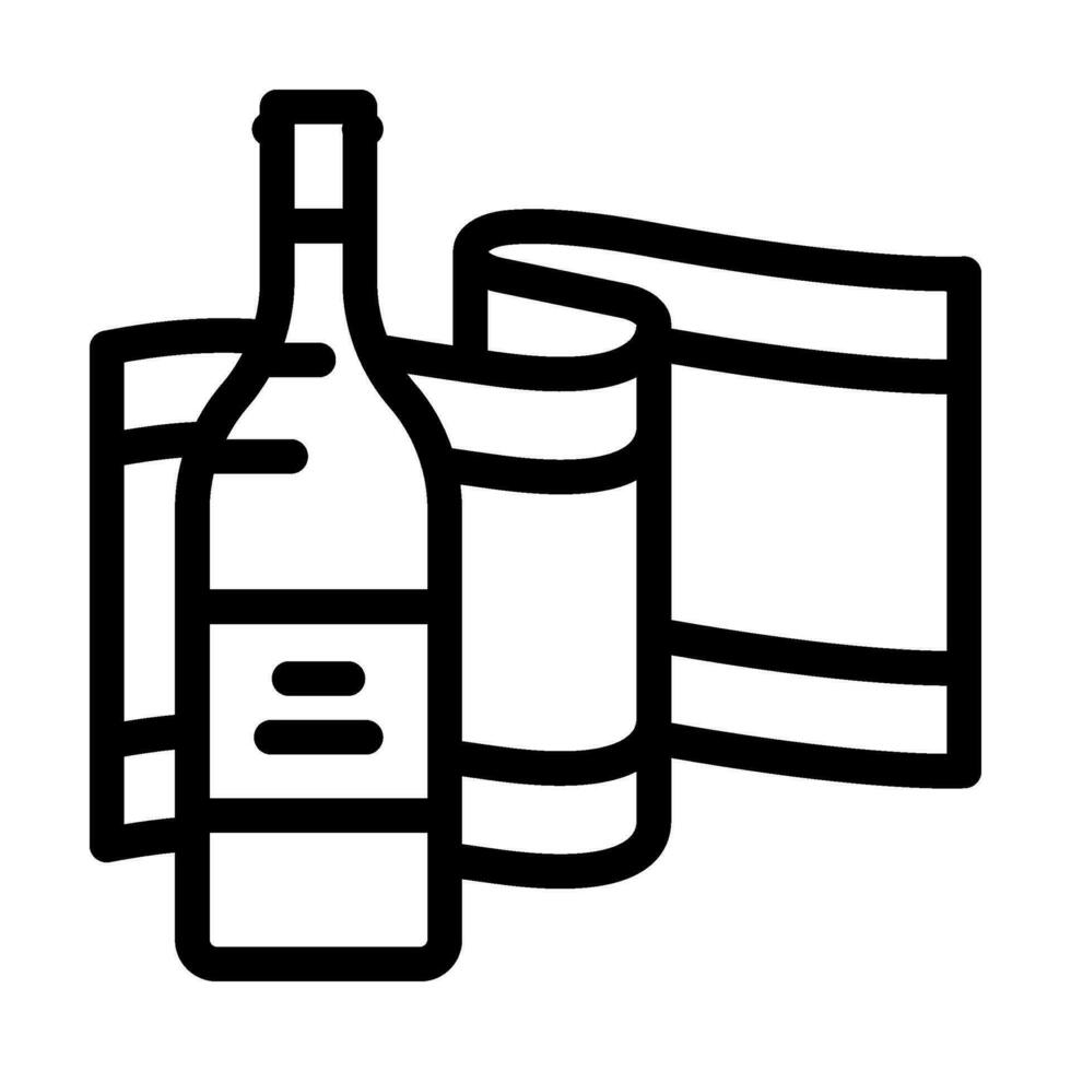 Español vino Español cocina línea icono vector ilustración