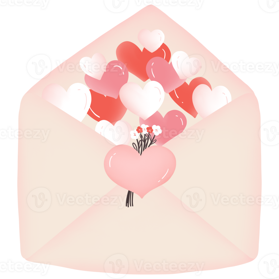 envelope on Valentine's day png