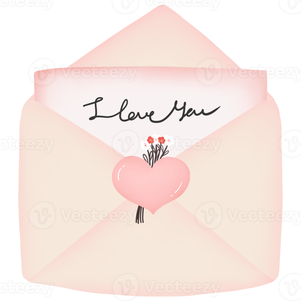 envelope on Valentine's day png