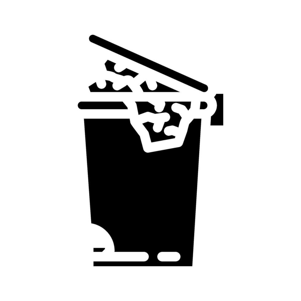 paper towel trash glyph icon vector illustration