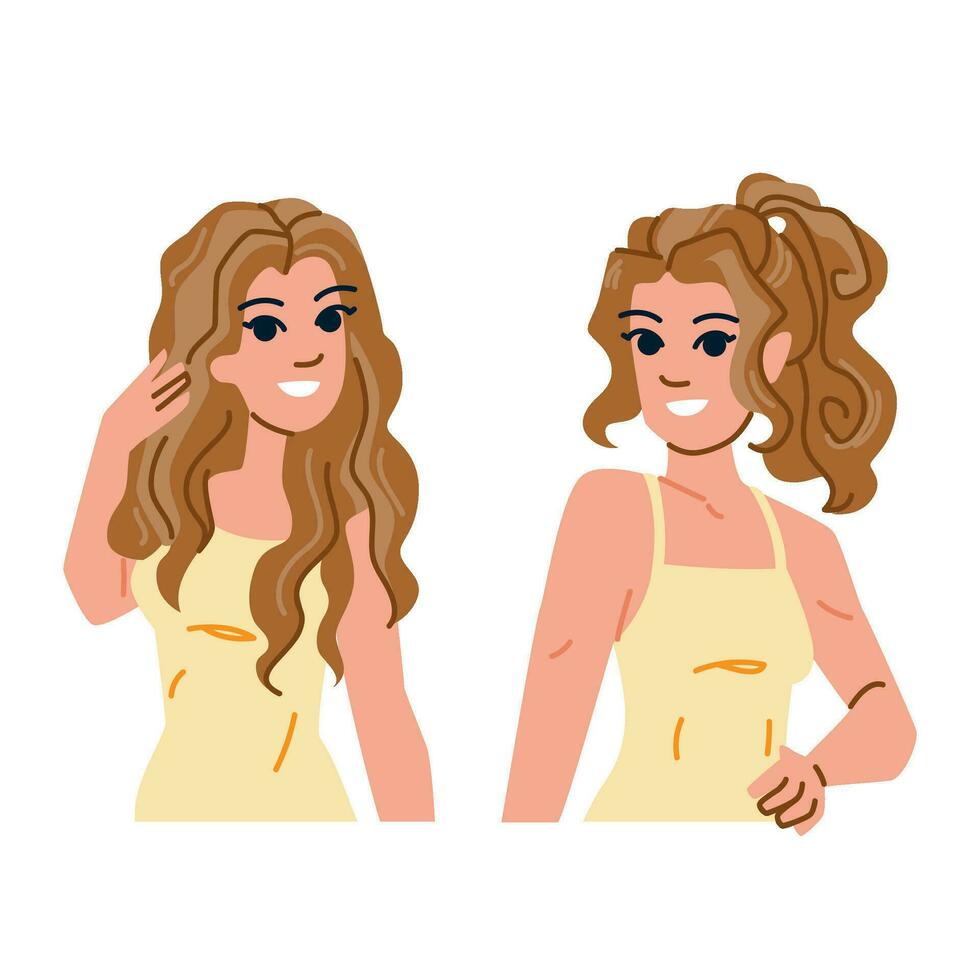 model hairstyle woman vector