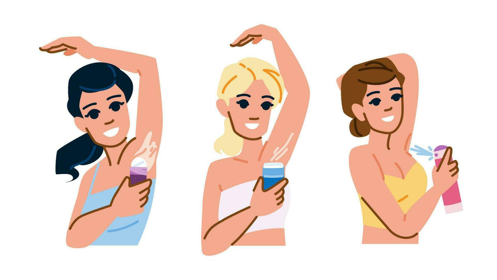 body deodorant woman vector
