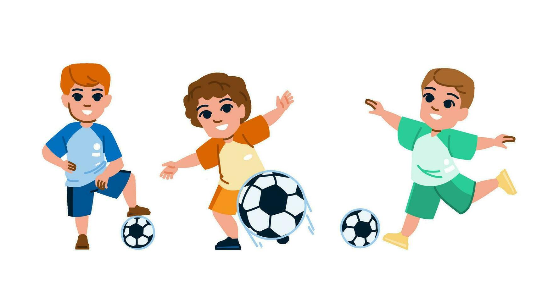 game soccer kid boy vector