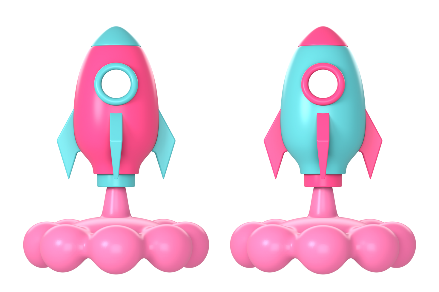simple 3d spaceship or spacecraft rocket icon illustration for UI UX web mobile apps social media ads design png