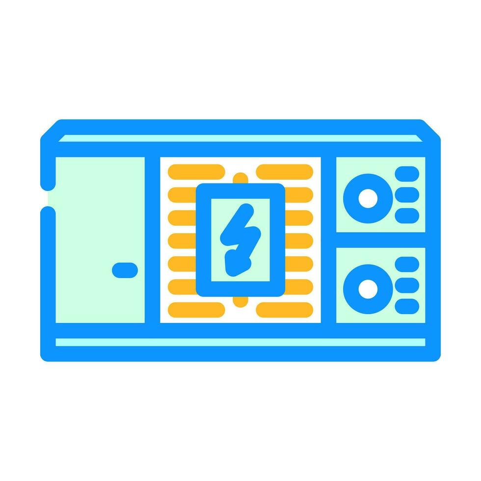 energy storage wind turbine color icon vector illustration