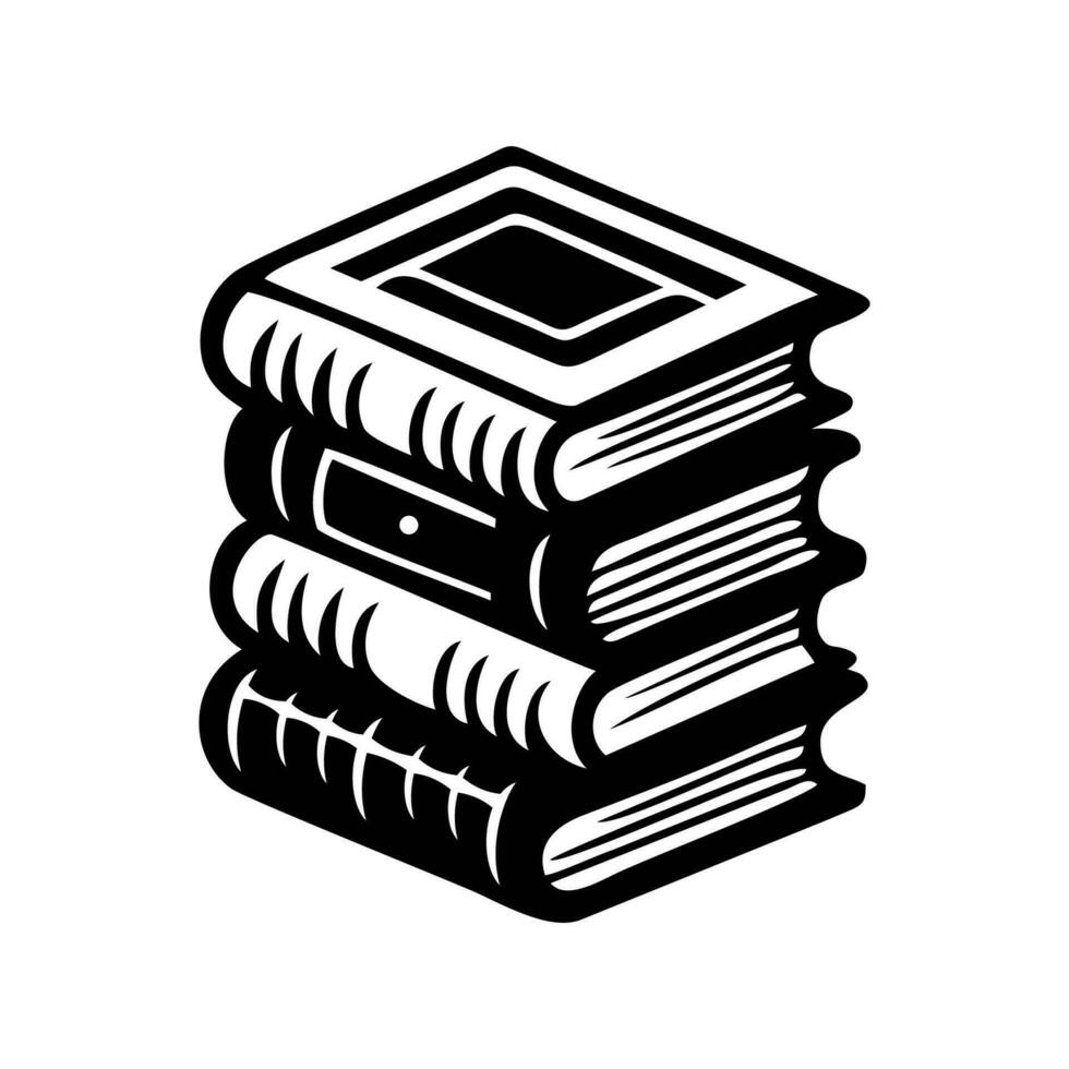 Stack of books icon. Reading and Education. Library vector illustration