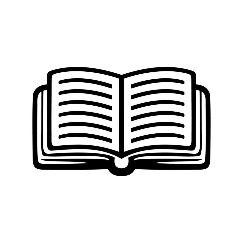 Open book icon. Reading and Education vector illustration