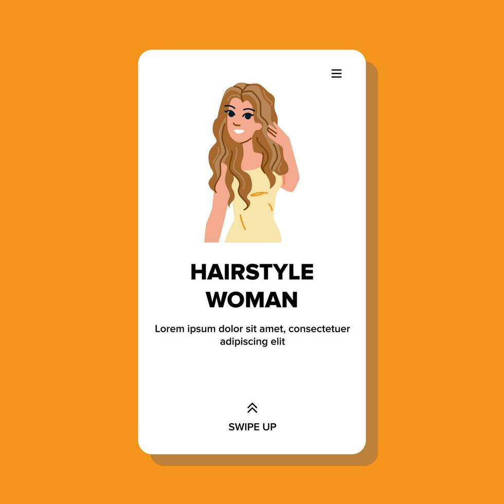 care hairstyle woman vector