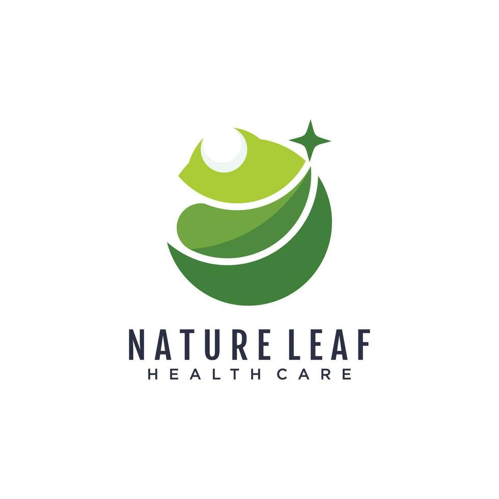 Nature design logo vector illustration idea concept