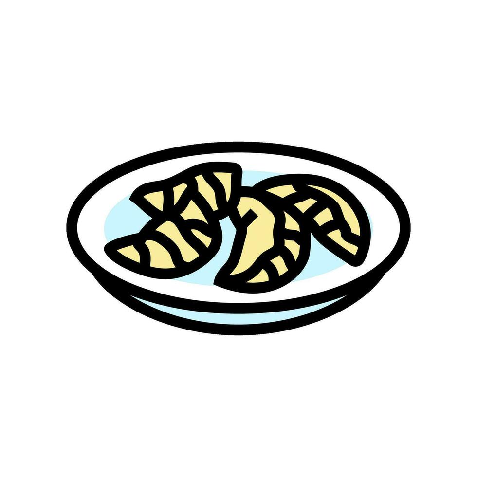 dumplings chinese cuisine color icon vector illustration