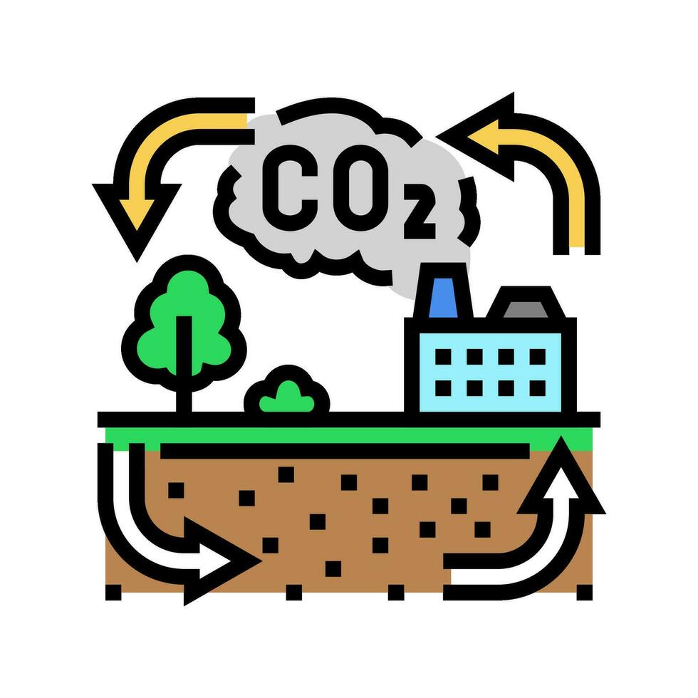 cycle carbon color icon vector illustration