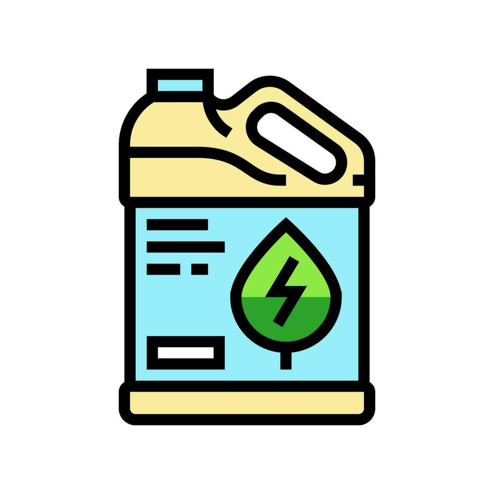 biofuel production biomass color icon vector illustration