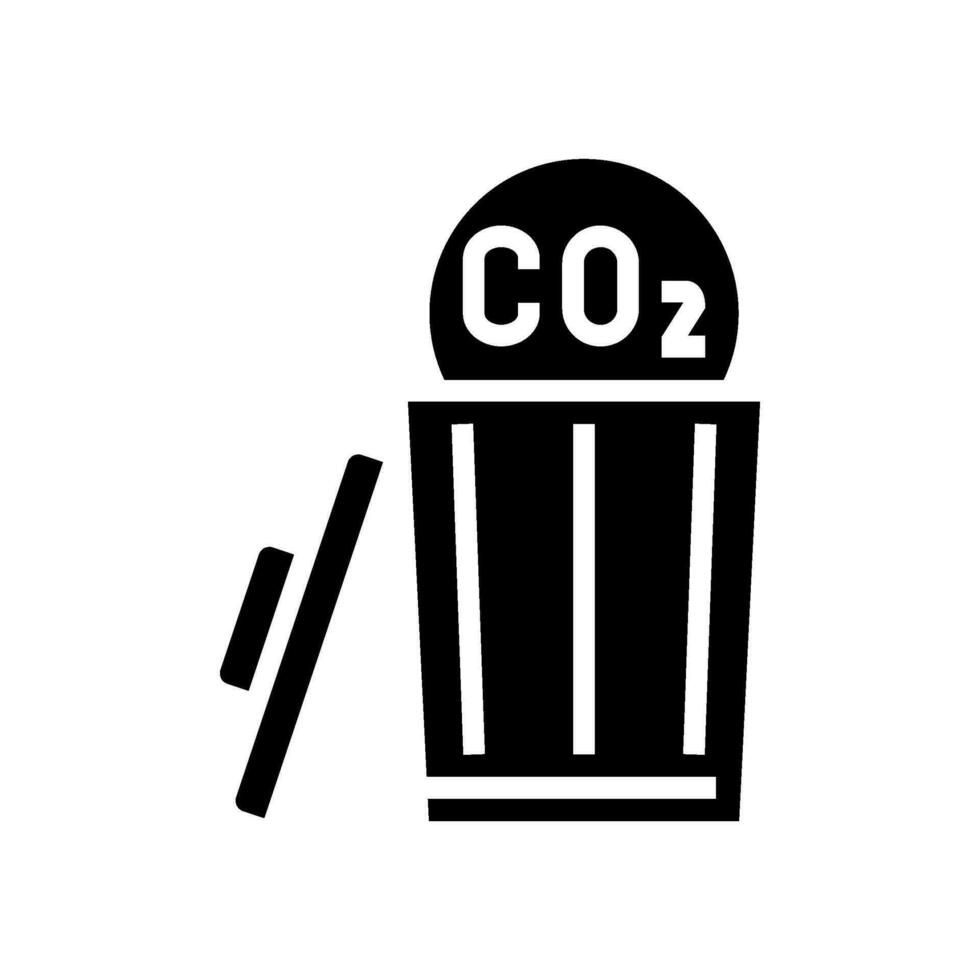 utilization carbon glyph icon vector illustration