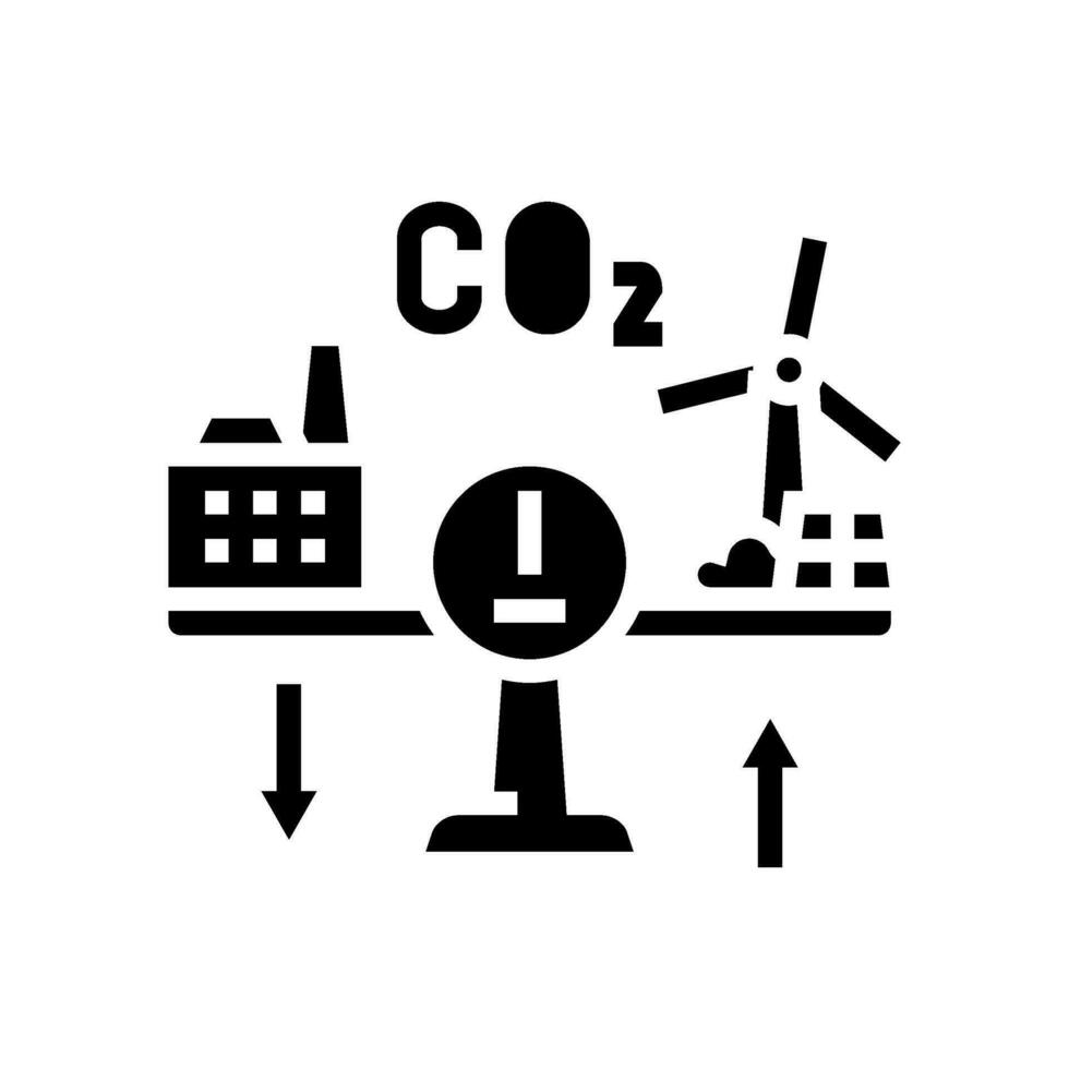 offset carbon glyph icon vector illustration