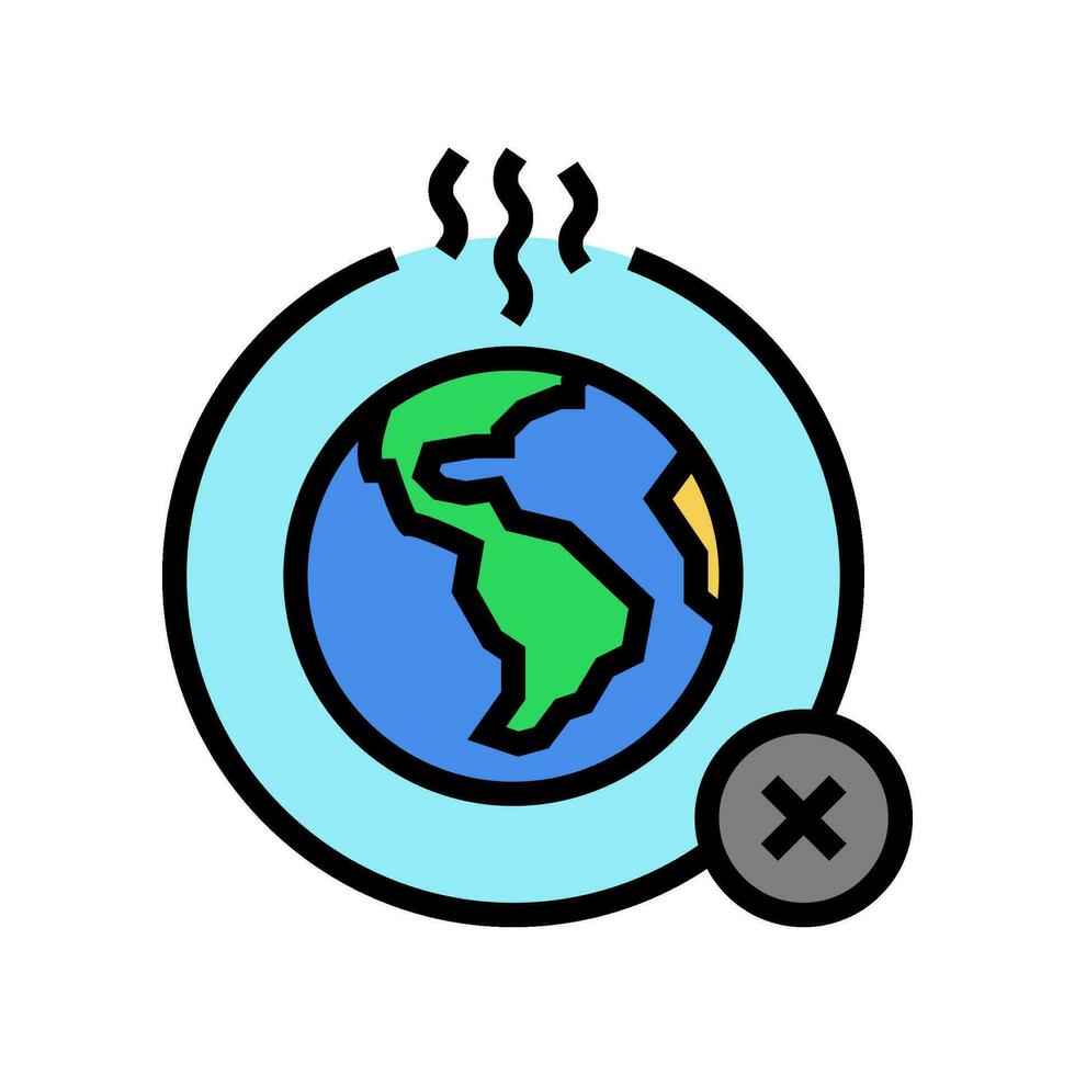 greenhouse gas reduction carbon color icon vector illustration